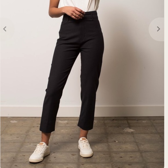 Maria Stanley Pants - Maria Stanley Black High Rise Crop Pants Size 12